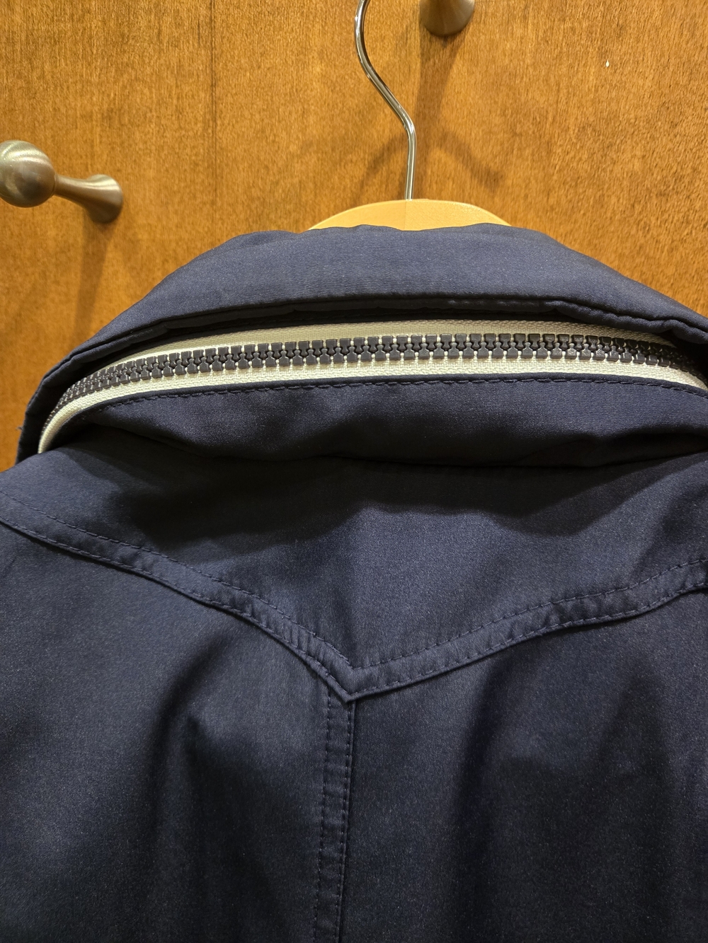 Jessica Simpson Navy Hooded Anorak with Contrast Zippers - Picture 7 of 8